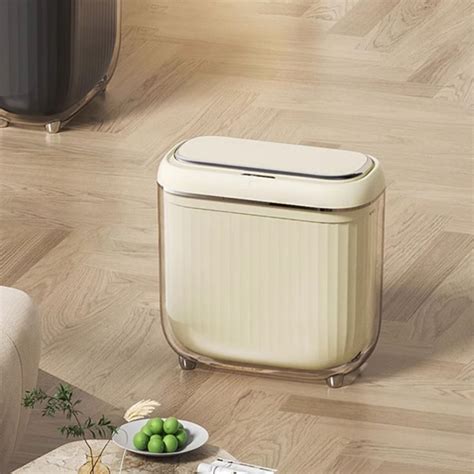 Automatic Motion Sensor Slim Trash Can with Lid Smart Touchless Garbage Can for Bathroom | Homary