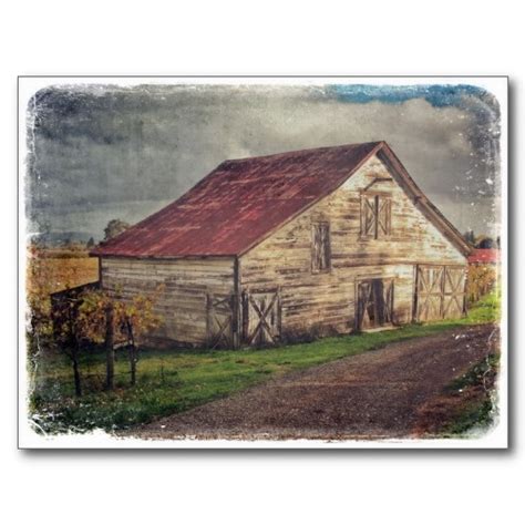 A Rustic Barn Postcard Zazzle Rustic Barn Rustic Barn