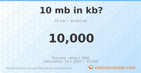 10 Mb São Quantos Kb - 10 MBs to KBs | 10 MB = 10000 kB