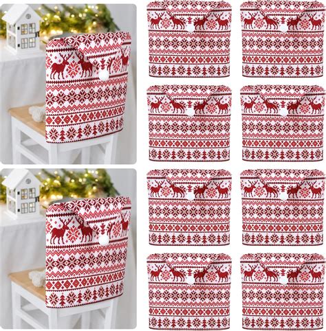 Amazon Newwiee Pcs Christmas Chair Covers Set Santa Claus Hat