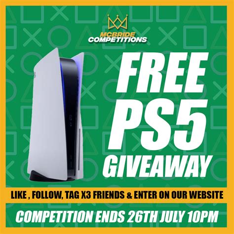 FREE PLAYSTATION 5 GIVEAWAY - McBride Competitions