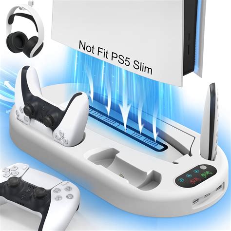 Amazon.com: AMZDM for PS5 Stand Cooling Station with Dual PS5 Charging ...