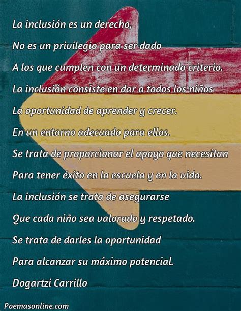 Cinco Mejores Poemas Sobre La Inclusi N Escolar Poemas Online