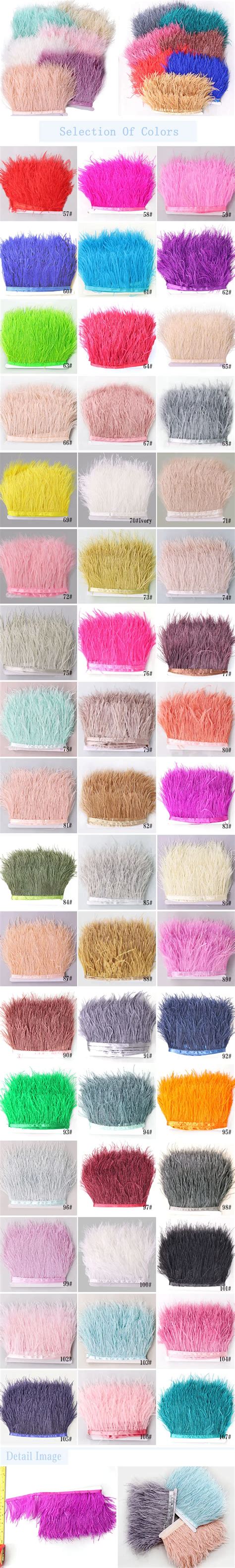 Colorful Ostrich Feather Trims For Skirt Dress Costume Ribbon Feather