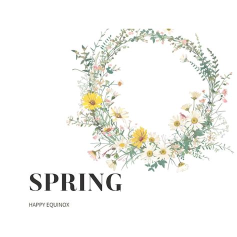 Premium Vector Vector Spring Floral Frame