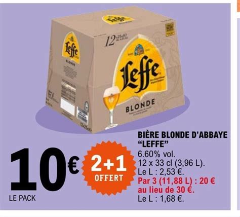 Promo Bière Blonde d Abbaye Leffe chez E Leclerc