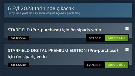 Ludenoid on Twitter Starfield için Steam de ön sipariş fiyatları