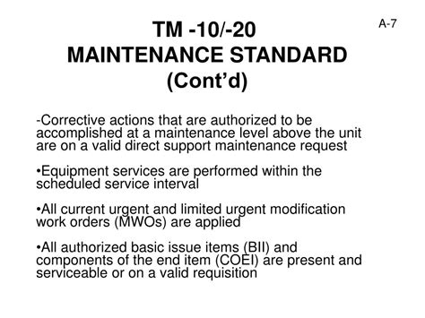 PPT CONDUCT PREVENTIVE MAINTENANCE CHECKS AND SERVICES TSP NO 091 O