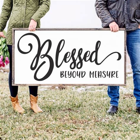 Wooden Blessed Sign Etsy