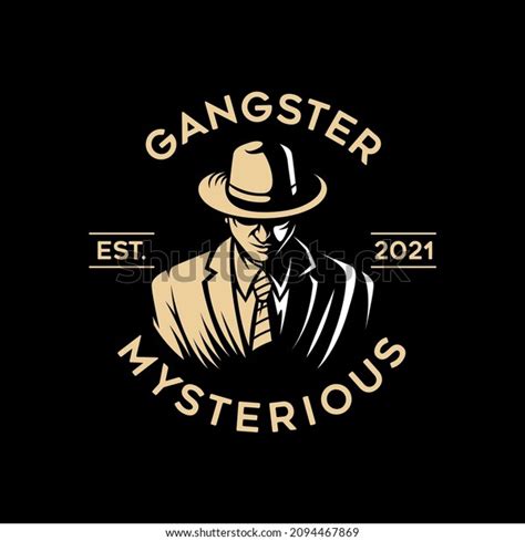 Gangster Mysterious Mafia Logo Vector Stock Vector (Royalty Free ...