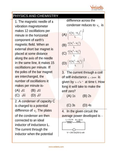 Nso Science Olympiad Sample Paper 2 For Class 12 With Solutions