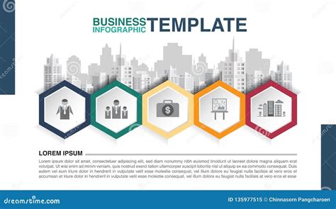 Hexagon Business Infographic Stock Vector Illustration Of Presentation Information 135977515