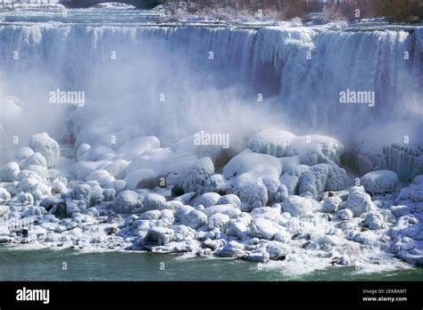 Niagara Falls Ontario Canada Niagara Falls In Winter View Of American