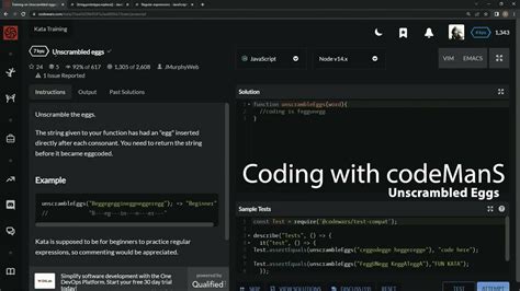 Codewars 7 Kyu Unscrambled Eggs Javascript YouTube