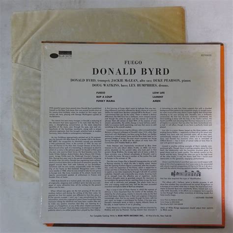 Us Blue Note Rvg Donald Byrd Fuego