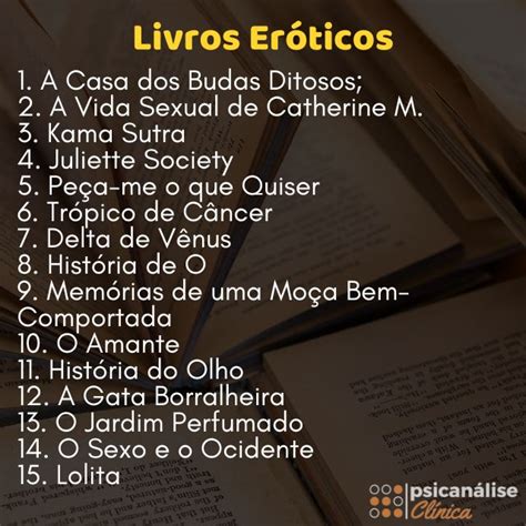 Livros Er Ticos Lista De Melhores De Todos Os Tempos Psican Lise