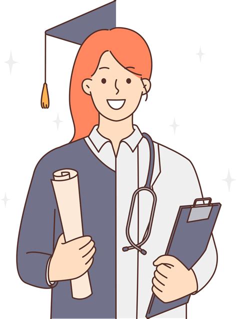 Smiling Student And Doctor On One Picture Png