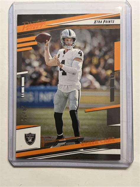 Derek Carr Xtra Points Panini Prestige Ebay