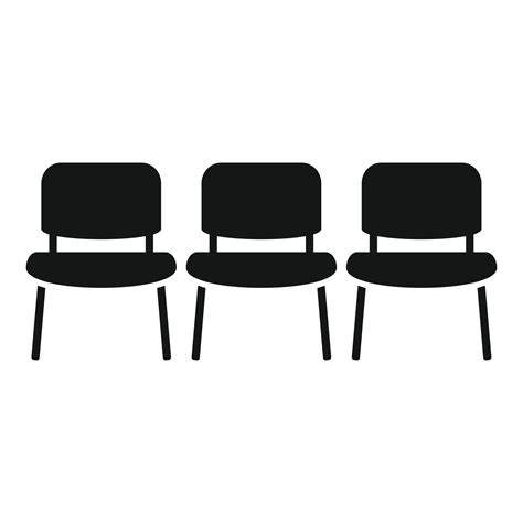 Waiting Chairs Icon Simple Vector Wait Area Vector Art At