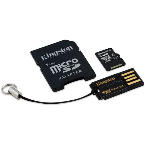 Kingston Gb Microsdxc Memory Card Kit With Usb Mbly G Gb