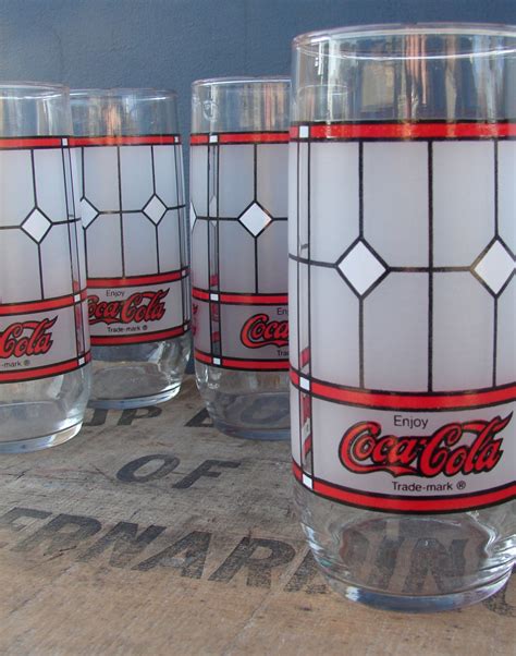 Frosted Stained Glass Design Coca-Cola by FeedingBirdsBoutique