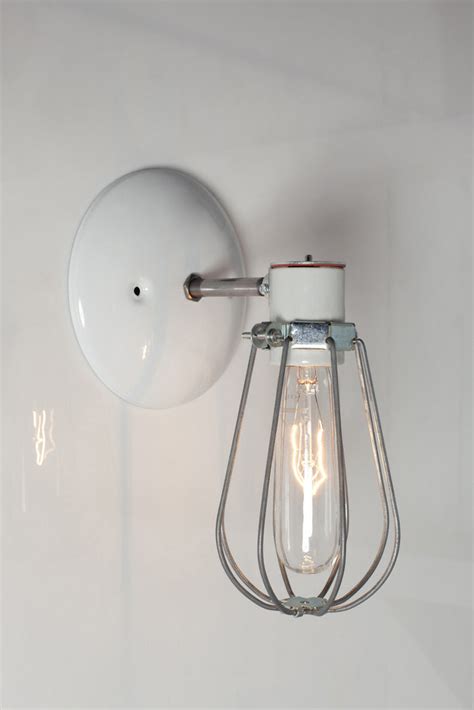 Industrial Wall Lamp Wire Cage Wall Sconce Lamp Industrial Light Electric