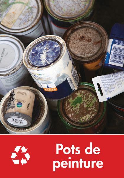 Signalétique recyclage Pots de peinture Seton