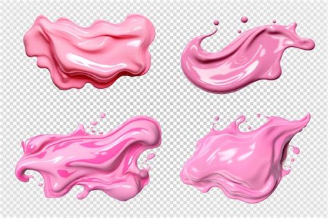 Premium Psd Pink Paint Splash Isolated On Transparent Background