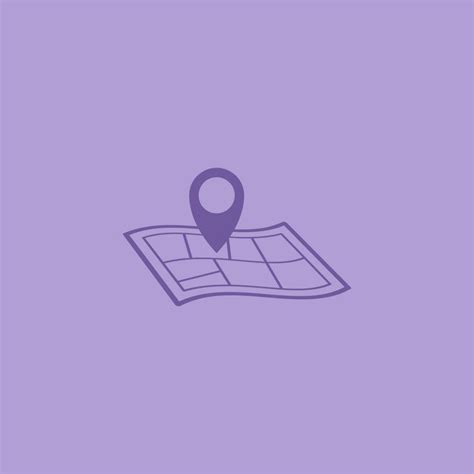 a map with a pin on it and the word's location is shown in purple