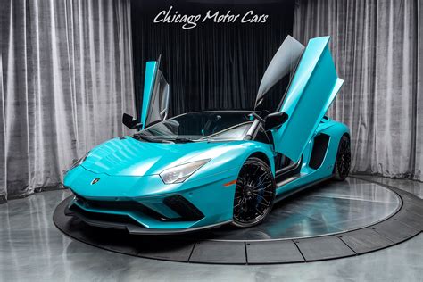 Teal Lamborghini Aventador