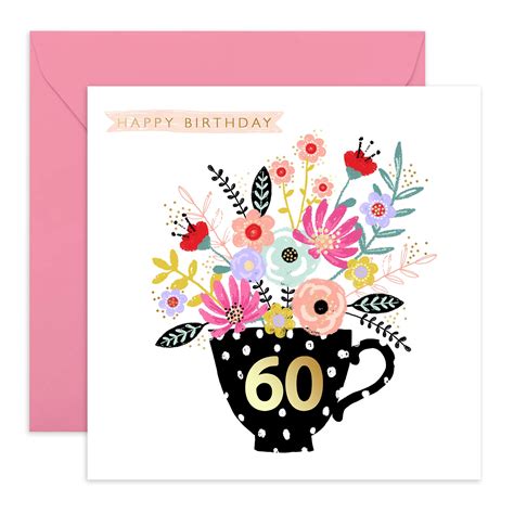 Buy Central 23 Cute 60th Birthday Card For Women Happy 60th