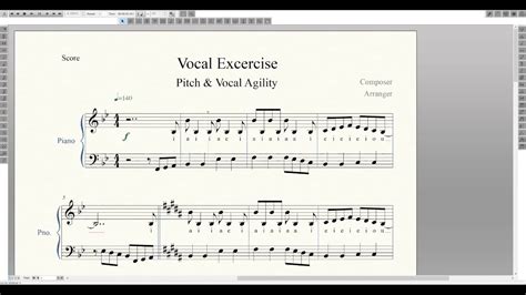 Cheryl Porter Vocal Exercise 1 For Pitch And Agility Sheet Music