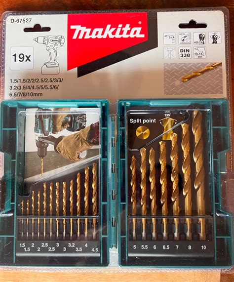 Makita 19 Piece Assorted Hss Tin Metal Drill Bits Set D 67527 Deep Sea Timber