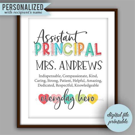 Assistant Principal T Assistant Principal Quote Printable Etsy