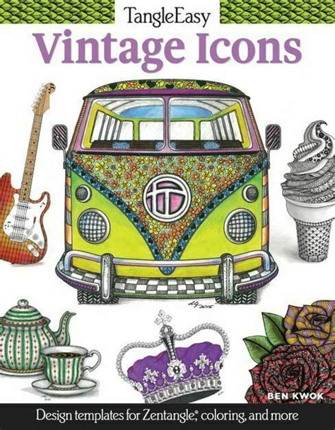 Vintage Icons Adult Coloring Book