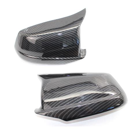 Carbon Fiber Style Door Side Mirror Cover Cap For BMW F10 Pre LCI 11 13