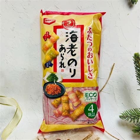 開麥啦。 日本 龜田 蝦味海苔米果 4袋入 海老沙拉海苔醬油 蝦皮購物