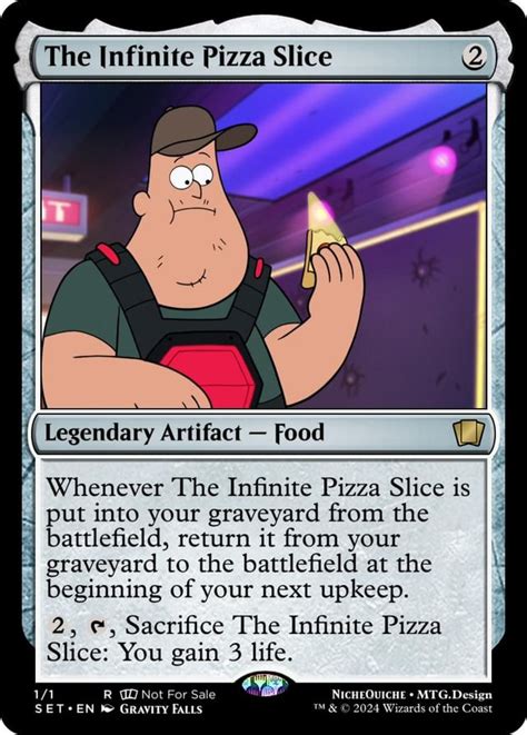 Turned the Infinite Pizza Slice into a Magic the Gathering card : r ...