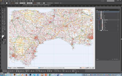 postcode sector map  devon dorset somerset editable geopdf