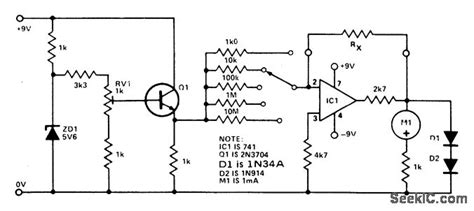 LINEAR_SCALE_OHMMETER - Measuring_and_Test_Circuit - Circuit Diagram ...