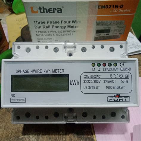 Jual KWH METER 3 PHASE MERK FORT XTM1250SACT 3x5A CT XTM1250SACT FORT