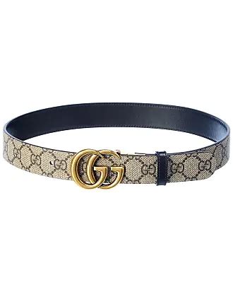 Gucci Gg Marmont Reversible Gg Supreme Canvas Leather Belt Ab