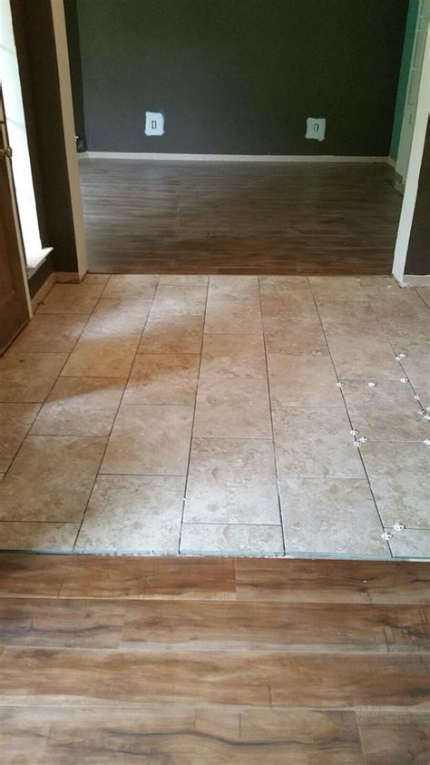 Laminate Flooring Travertine Look Tile Laid On Brick Pattern