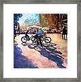 Bicycle Shadows On The Sunny Street Painting By Zlatko Music Fine Art