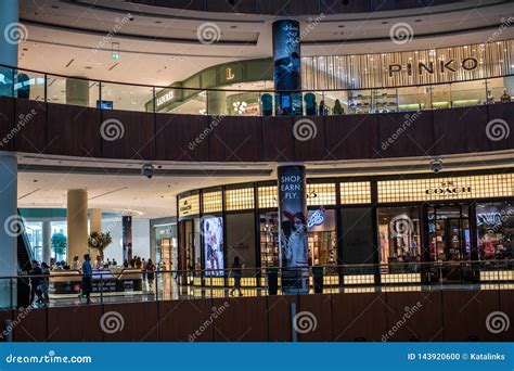 Floors Of The Dubai Mall Shopping Center From The Inside Editorial