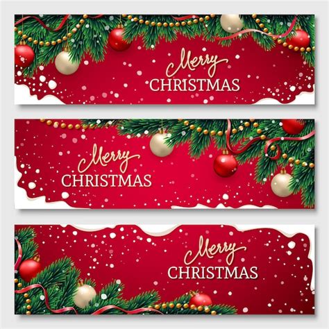 Christmas Banner Kostenlose Vektoren Und Psd Zum Download