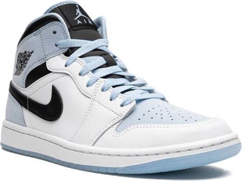 Jordan Air Mid Se White Ice Blue Black Sneakers Dressed