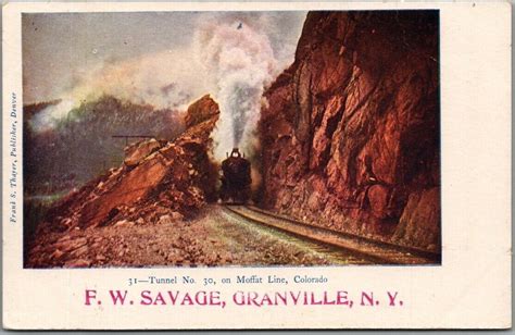 Vintage Colorado Railroad Postcard Tunnel No On Moffat Line