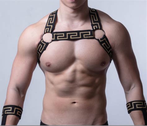 Sexy Men Halter Neck Elastic Body Chest Harness Sexy Bondage Etsy