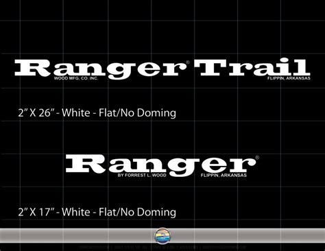 Ranger Boats Flat Vinyl Decals